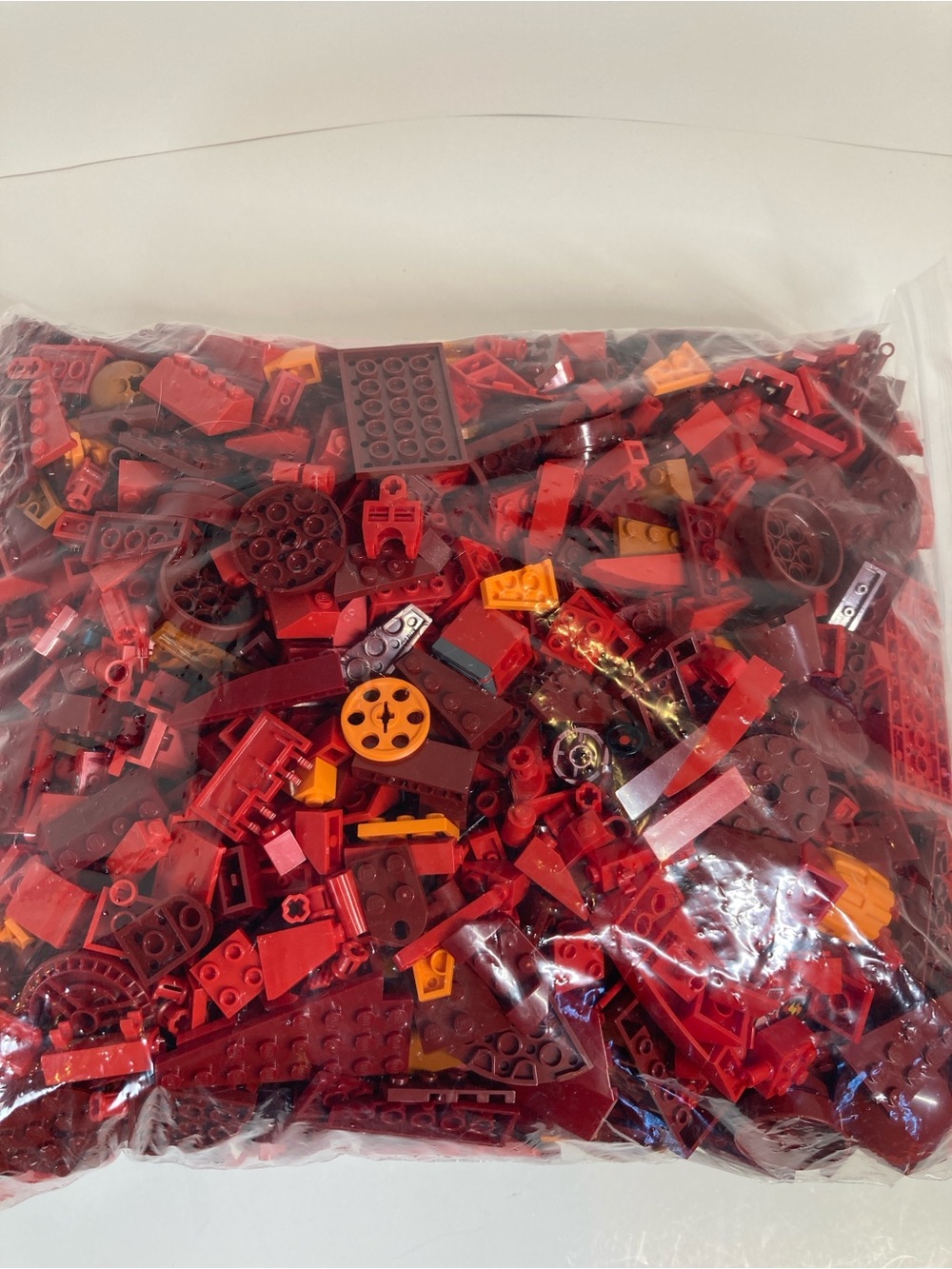 LEGO Bulk Mixed Red Parts Lot 2kg 4.5lbs Huge Assortment 2000-2018 Collection